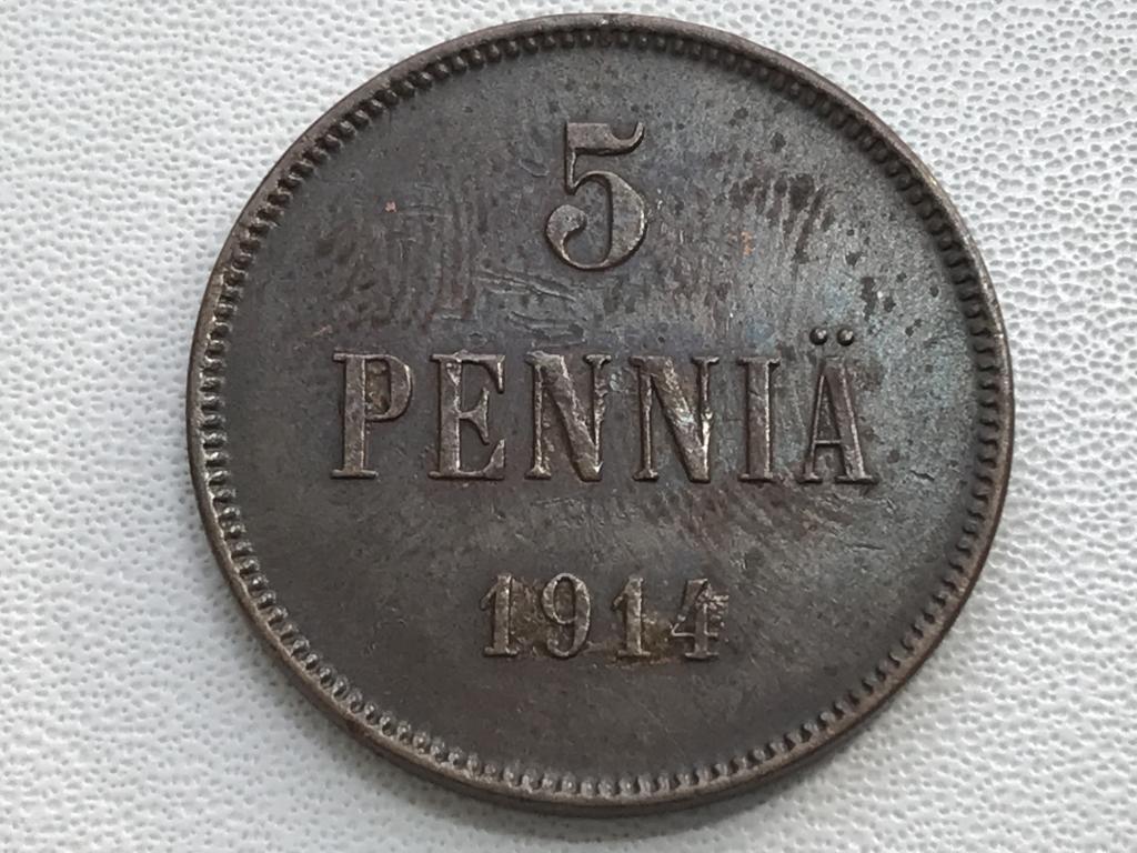 5 пенни 1914 г. Русская Финляндия
