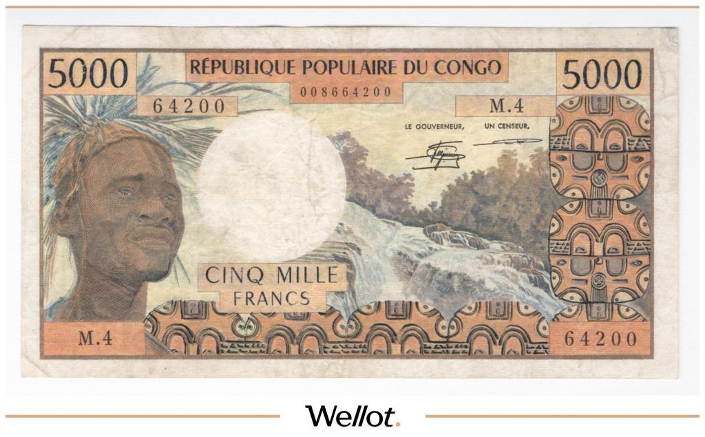 5000 Франков ND (1974-1978) Республика Конго #143928