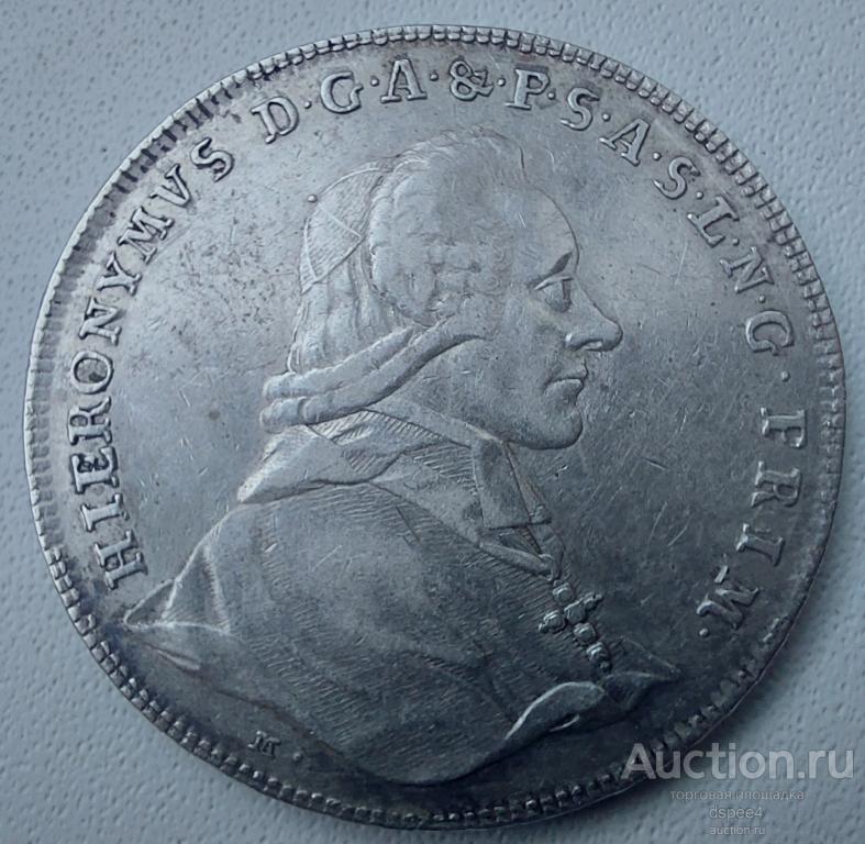 Архиепископство Зальцбург талер 1779 серебро , отличная