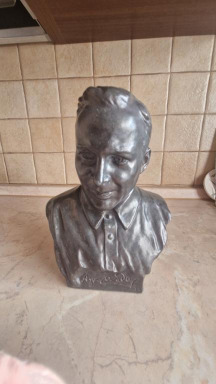 Бюст Гайдар силумин меднение. 1956 год..