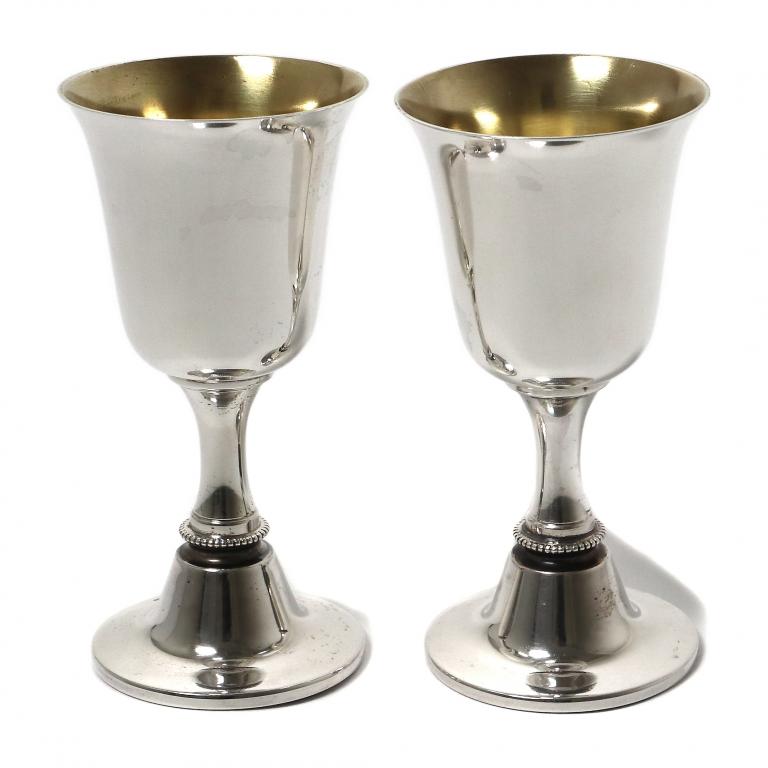 Серебряные рюмки, 2 шт​.  Швеция, 1975 год.
