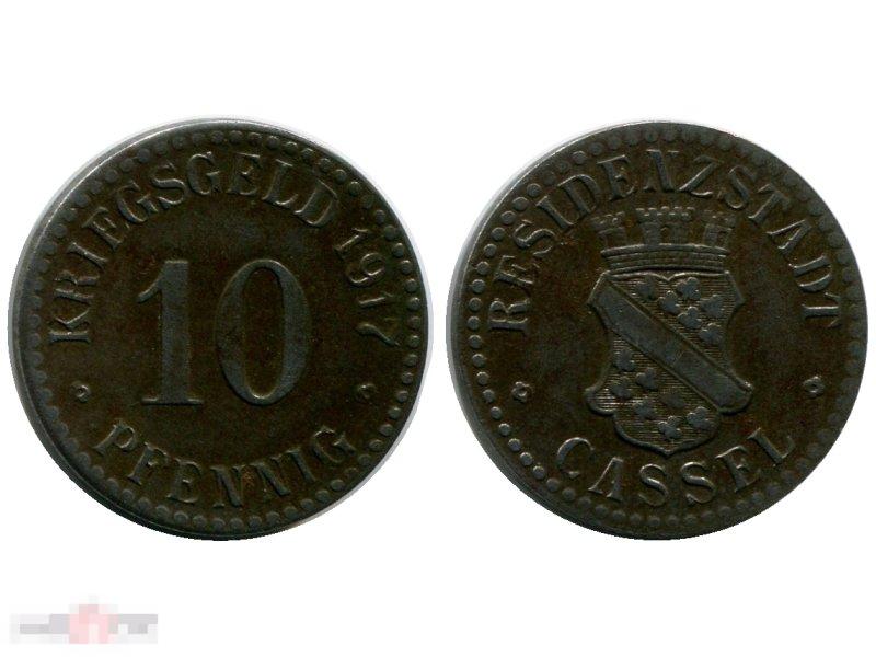 10 пфеннигов Германии 1917 г., Нотгельд, Кассель