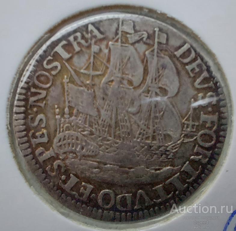 Западная Фрисландия Фризия 6 стиверов 1678 Парусник Корабль серебро RRR