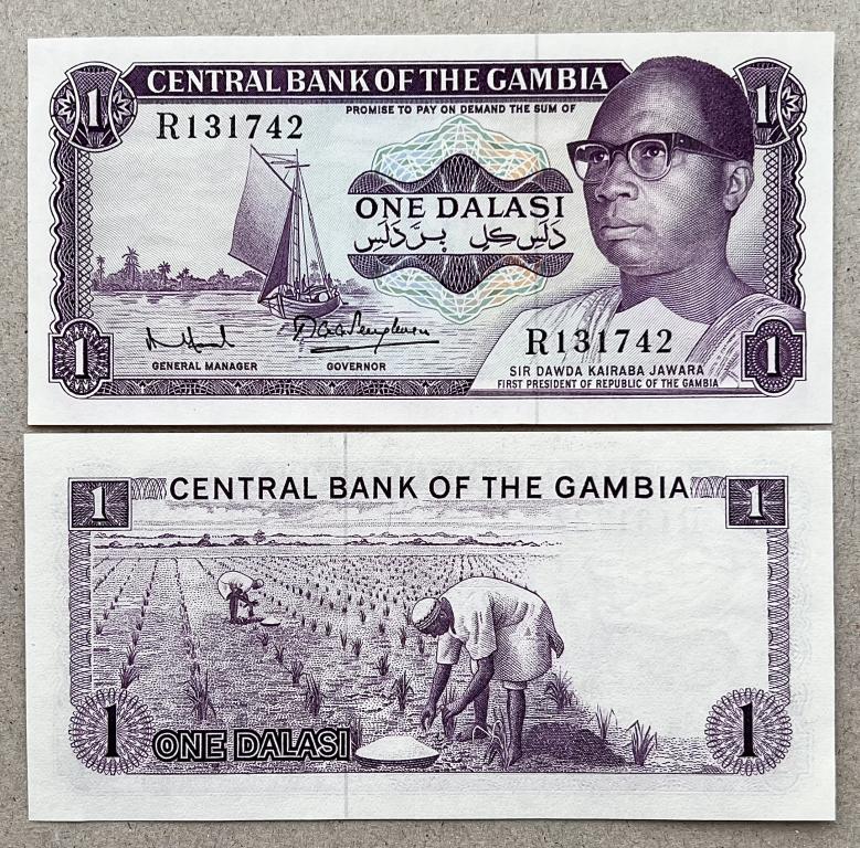 ГАМБИЯ 1 ДАЛАСИ 1972-1986 ГОД UNC