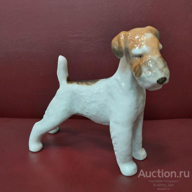 Эрдельтерьер. Статуэтка фарфоровая ЛФЗ