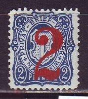 Германия городская частная почта Mannheim Манхайм (А) 1887г. Mi№3 сост. *