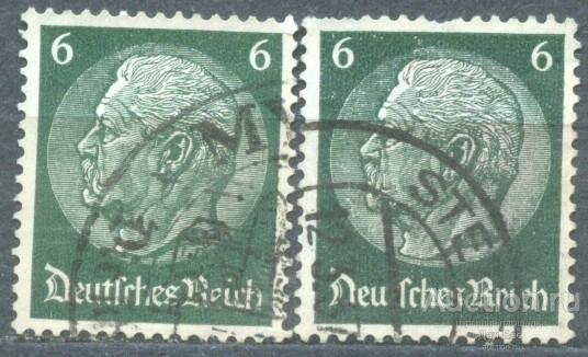 Германия  1933 - 1936 Рейх Гинденбург оттенки разные бумага выпуски стандарт