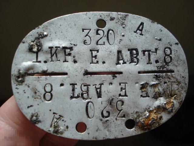 Немецкий жетон ЛОЗ Личный Опознавательный Знак 1.Kf.E.Abt.8 Водитель Вермахта