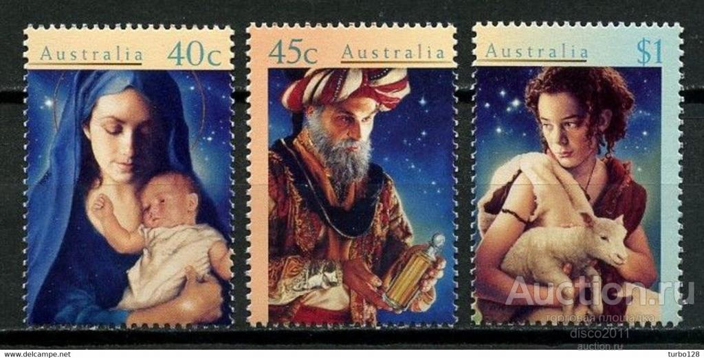 Австралия 1996 Рождество Христово. Богоматерь Волхвы Христианство Религия 5м**