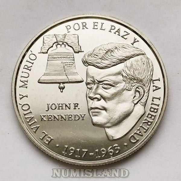 Панама  1 бальбоа 1988 PROOF 25 лет со дня смерти Джона Кеннеди