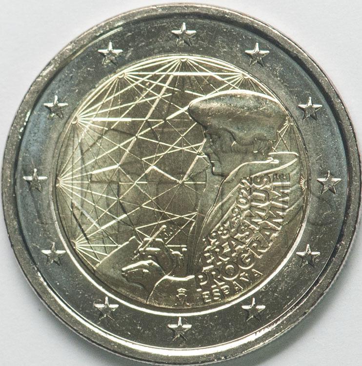 Испания 2 евро 2022 35 лет программы Erasmus UNC 84881