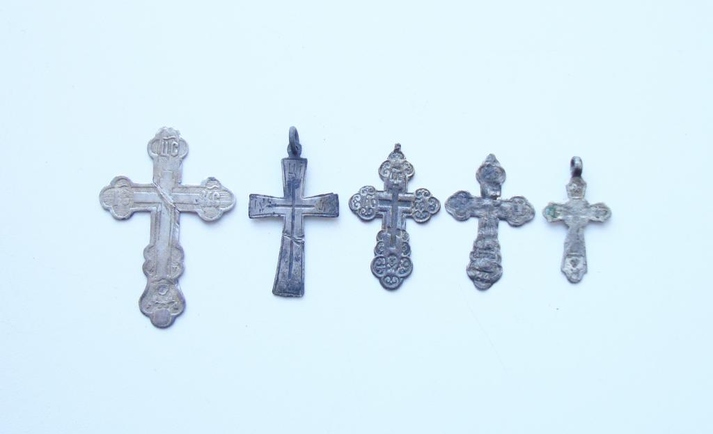 Старинные крестики, серебро 5,1 гр.