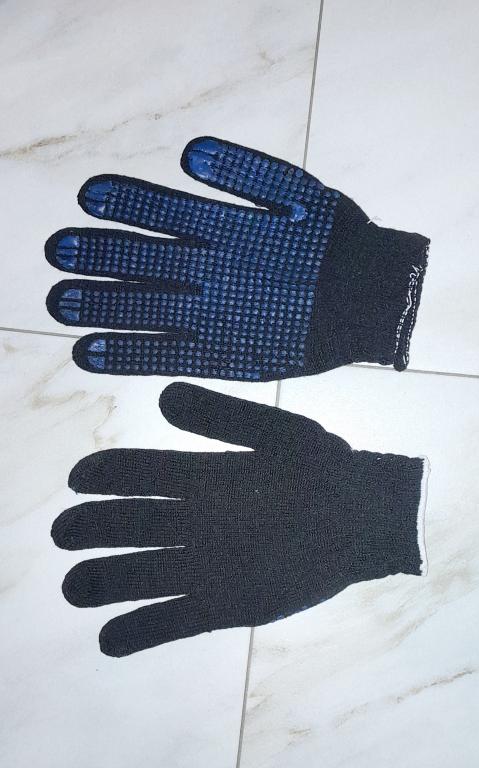 За 6 пар. Новые рабочие перчатки хлопок с ПВХ