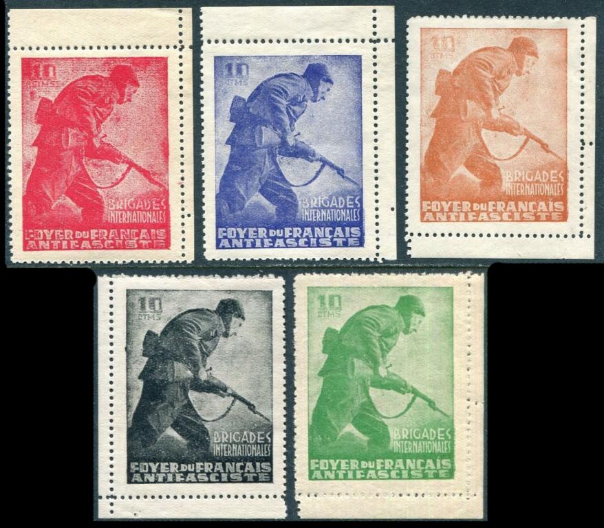 Испания 1937 республика Гражданка Барселона Дом французского антифашиста ** солдат-интербригадовец