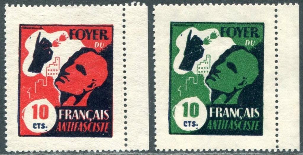 Испания 1937 республика Гражданка Барселона Дом французского антифашиста ** MNH