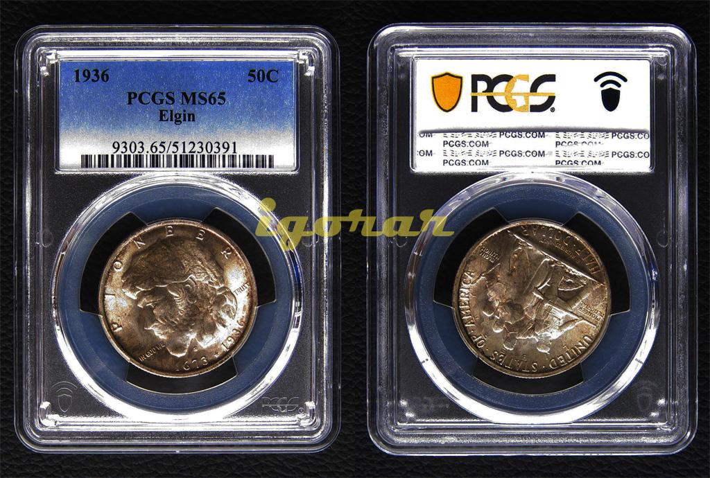 США 50 центов 1936 Элгин PCGS MS-65