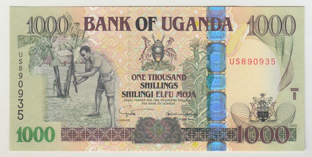 Уганда 1000 шиллингов 2005 UNC