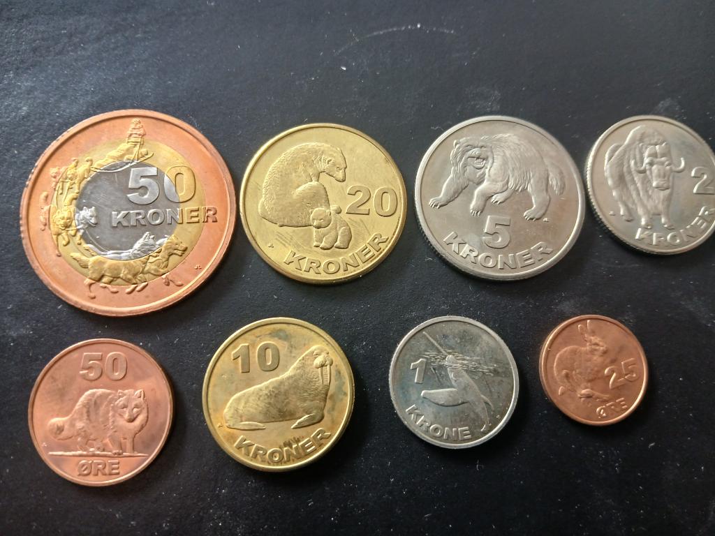 Гренландия  набор монет 8 шт. 2010 г.