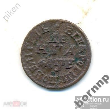 ДЕНГА 1705 ПЕТР ПЕРВЫЙ 1 ОРИГИНАЛ СТАРИННЫЕ МОНЕТЫ РОССИЙСКОЙ ИМПЕРИИ 9-802