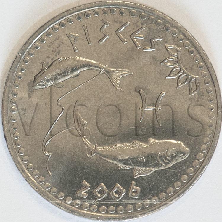 Сомалиленд 10 шиллингов 2006 Знаки Зодиака Рыбы UNC 93251