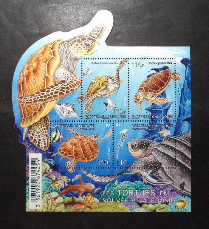 Новая Каледония  2015 г. Морская Фауна . Черепахи  **   Л.55