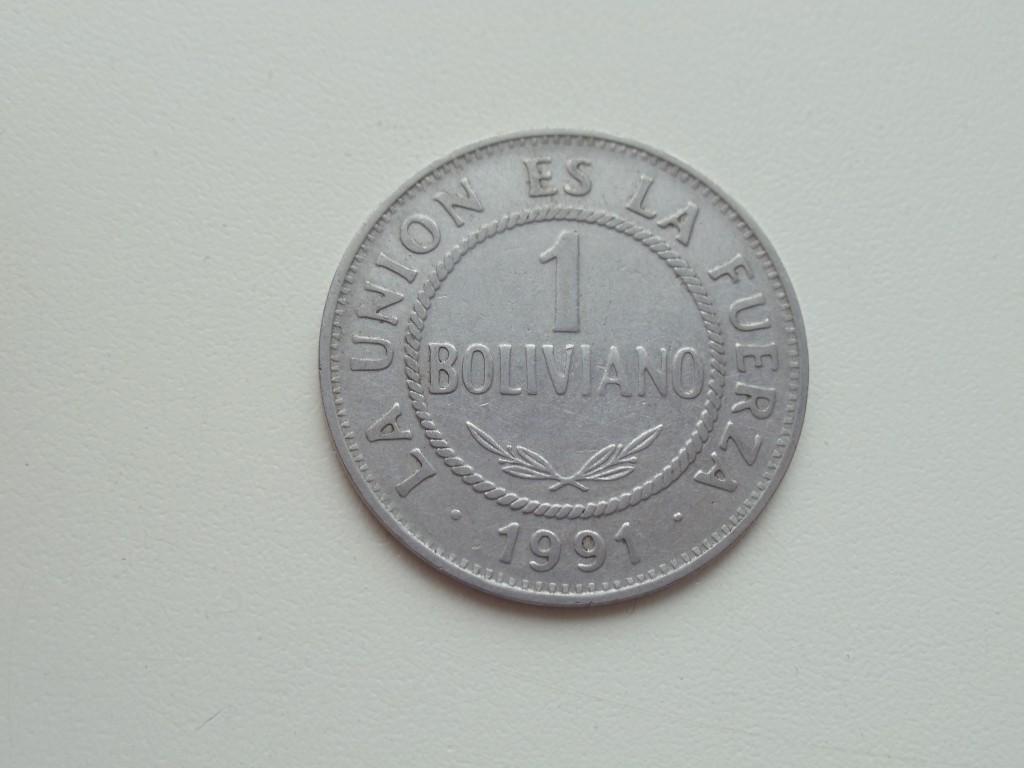 Боливия 1 боливиано 1991г