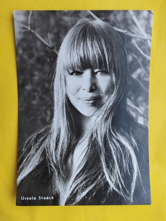 Открытка ГДР 1978 Зарубежные артисты. Ursula Staack "PROGRESS"