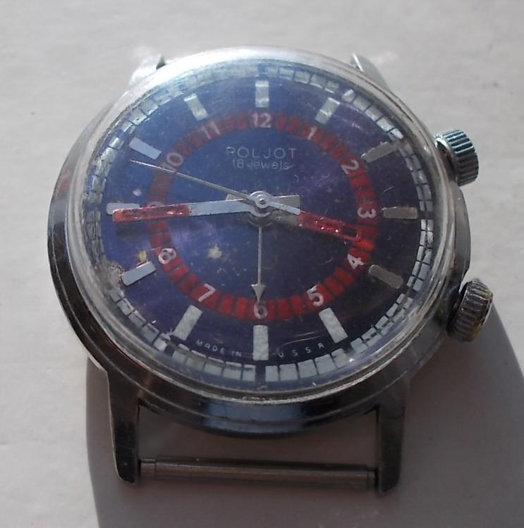 Часы СССР Полет Сигнал будильник 18 камней на ходу