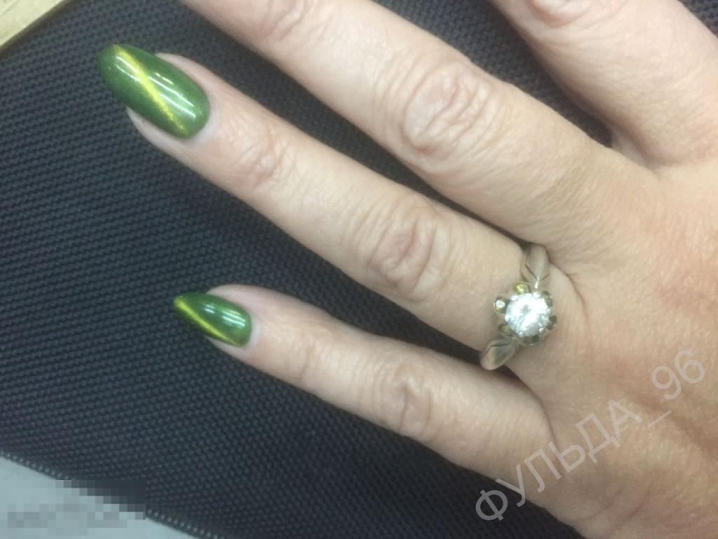 Кольцо Женское с большим фианитом Серебро 925 пр. 16,5 р