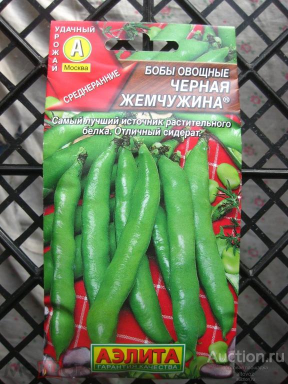 Семена зерновых: бобы ЧЁРНАЯ ЖЕМЧУЖИНА. Аэлита до 2024.12 просрочены.