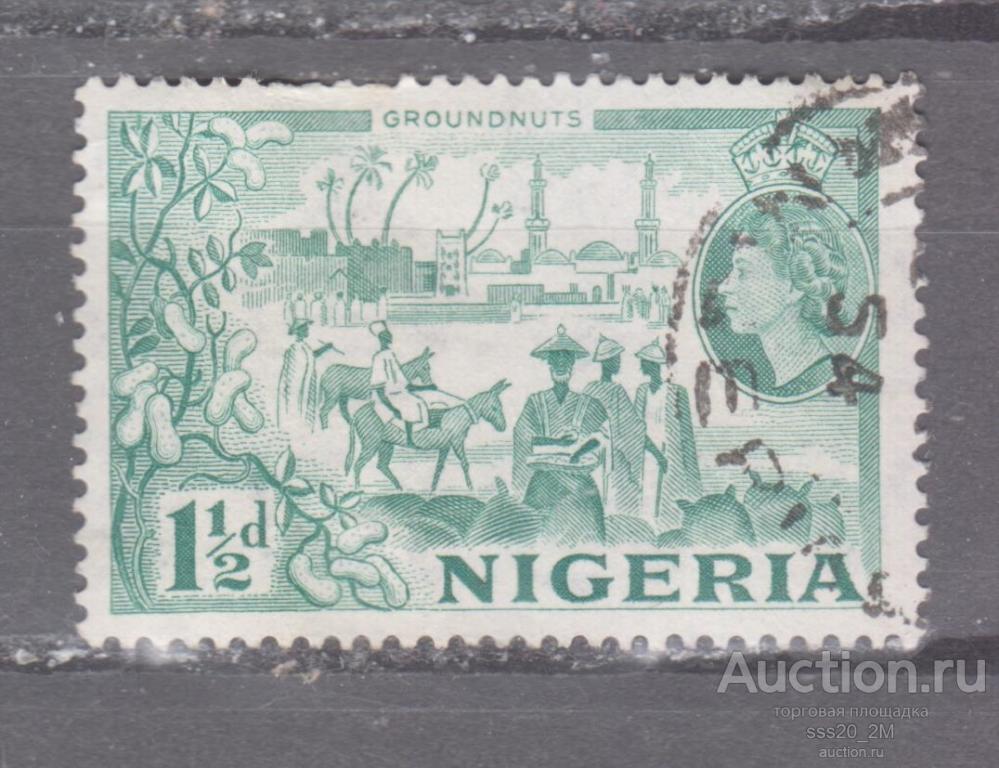 Нигерия 1953 сбор урожая арахиса Mi73
