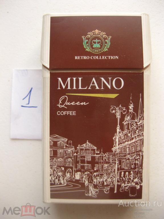 * Пачка от сигарет MILANO Queen COFFEE (1), пустая.