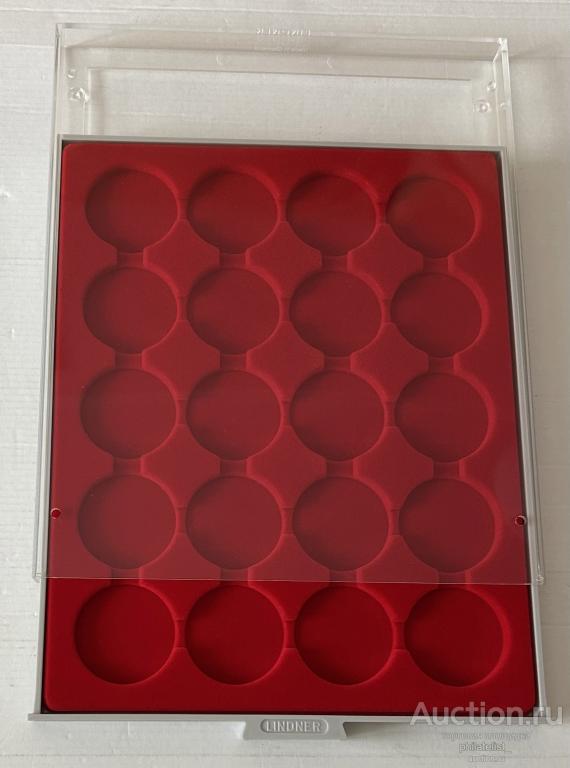 (46/2220) Монетный бокс Standard(светло-красный) 46 мм LINDNER