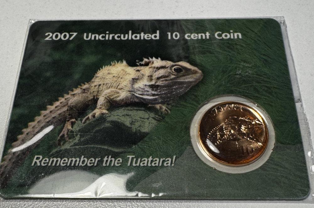 Новая Зеландия 10 центов 2007 Ящерица Б