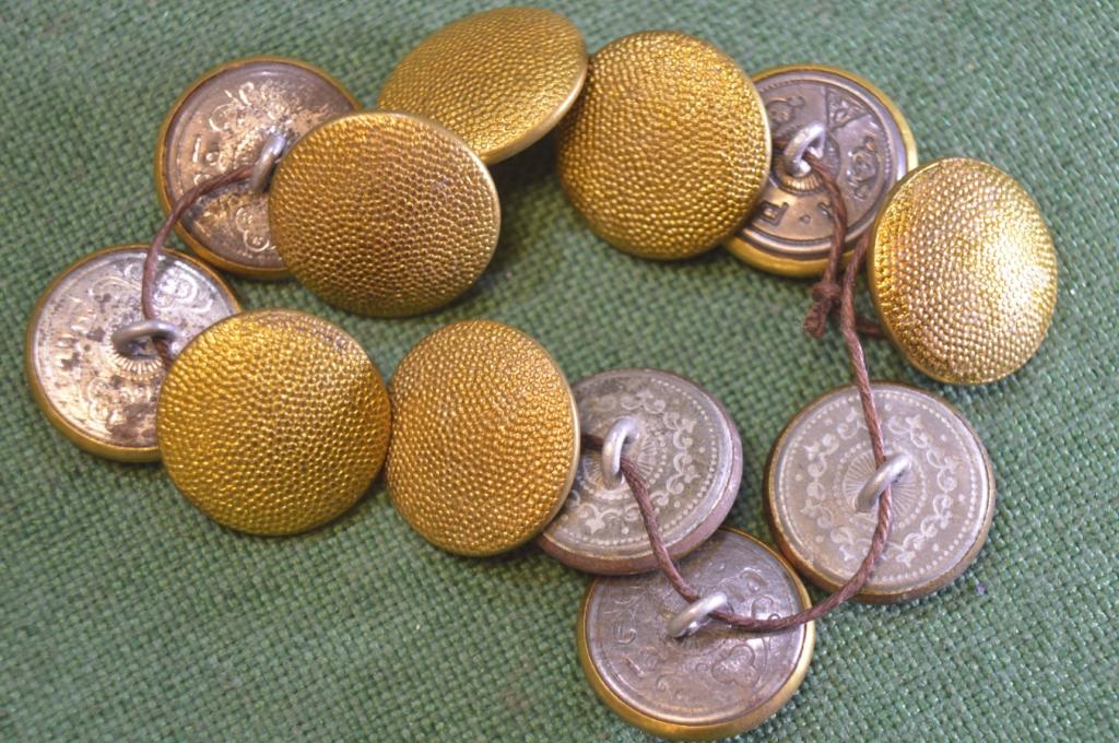 Пуговицы генеральские. Набор 12 шт. Рейх. Германия. 1940е.