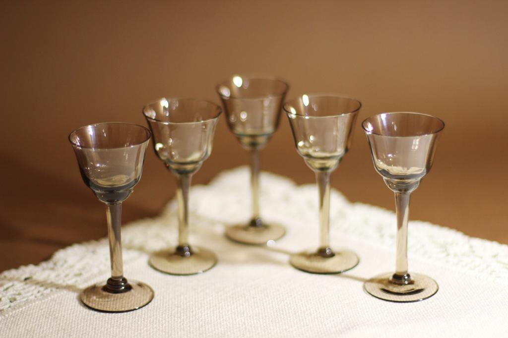 Рюмки Holmegaard скандинавское янтарное стекло 6 шт винтаж