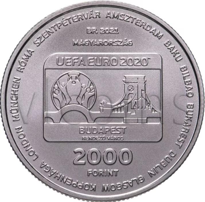 Венгрия 2000 форинтов 2021 Чемпионат Европы по футболу УЕФА 2020 UNC 112971