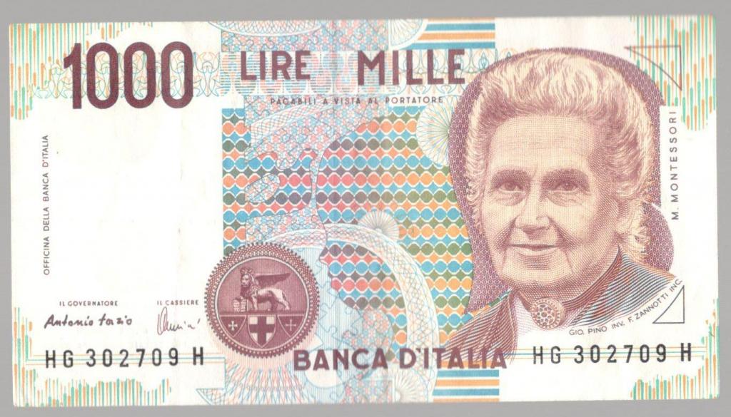 1000 лир 1990 Италия (032145)