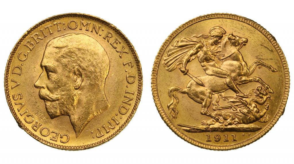 Канада. Георг V. 1 соверен 1911 года.  261860