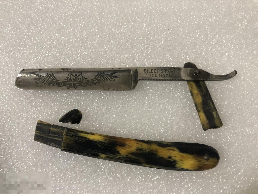 НЕМЕЦКАЯ ОПАСНАЯ БРИТВА SOLINGEN якорь на лезвии