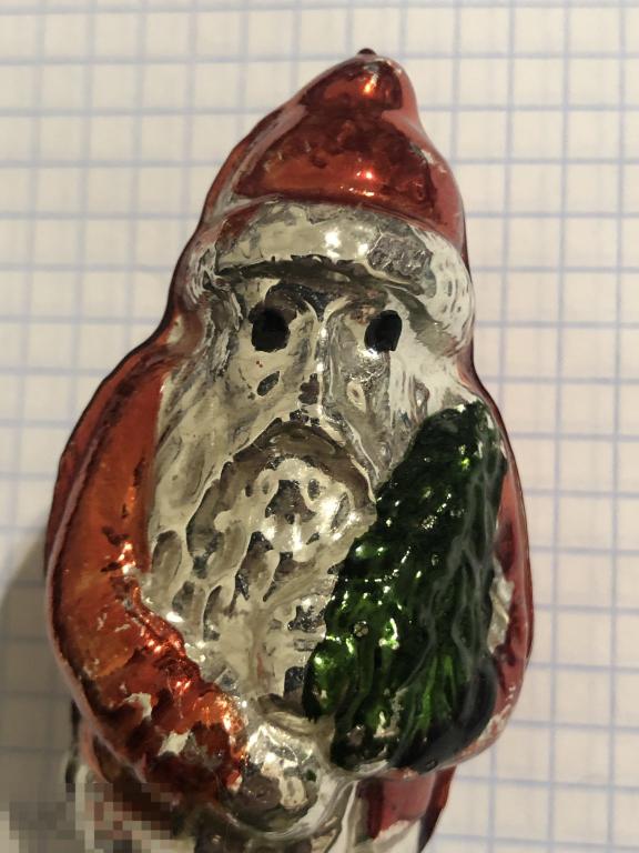 Елочная игрушка ГДР Дед Мороз Санта Клаус