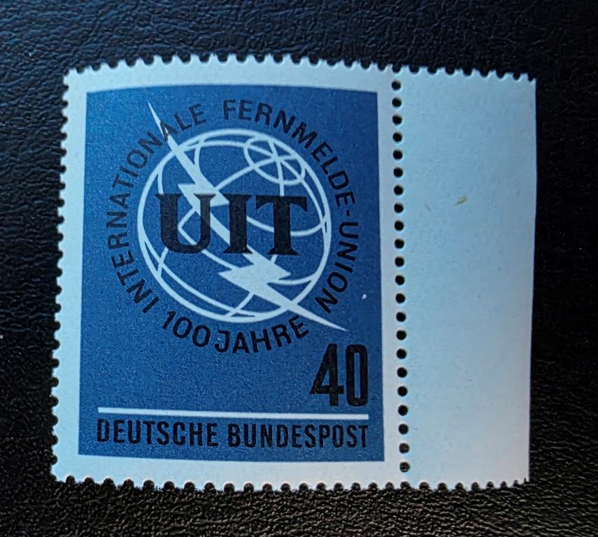 ФРГ. 100 лет международной связи. UIT Связь. Почта. Телеграф. 1965. **