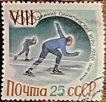 СССР 1960 Зимняя олимпиада в Скво-Вэлли. Бег на коньках. Слалом. Фигурное катание
