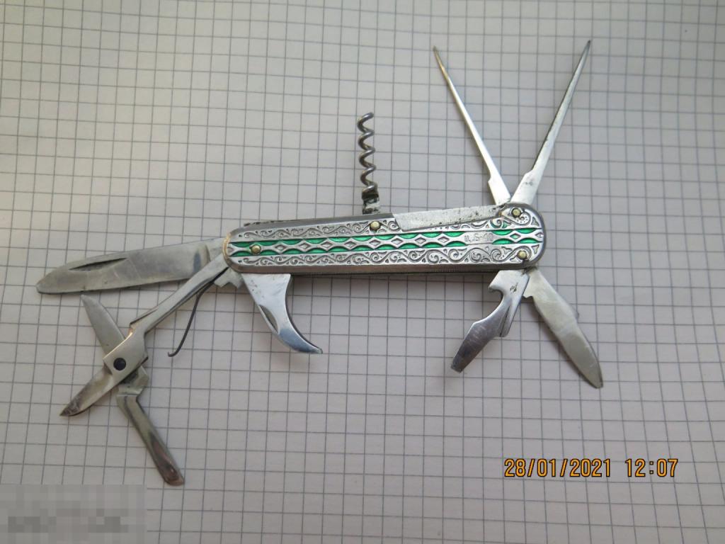 Нож ножик перочинный складной ВОРСМА 8 ПРЕДМЕТОВ ЗНАК КАЧЕСТВА СССР