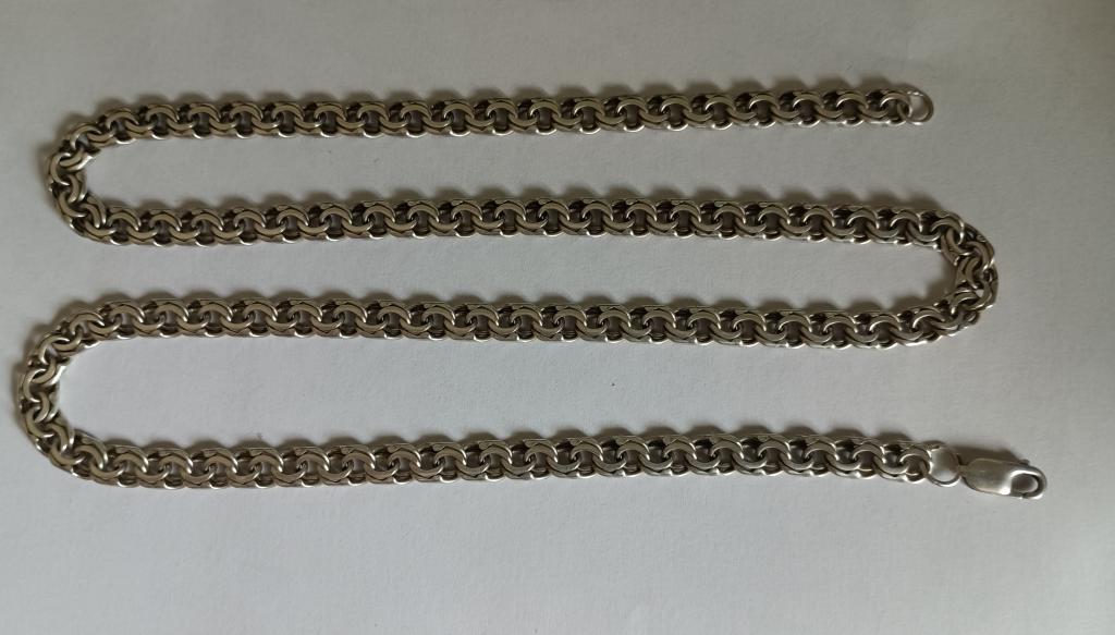 Цепь серебряная Бисмарк 62 см