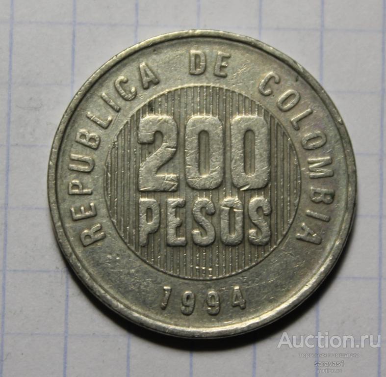 Колумбия 200 песо 1994 км#287.