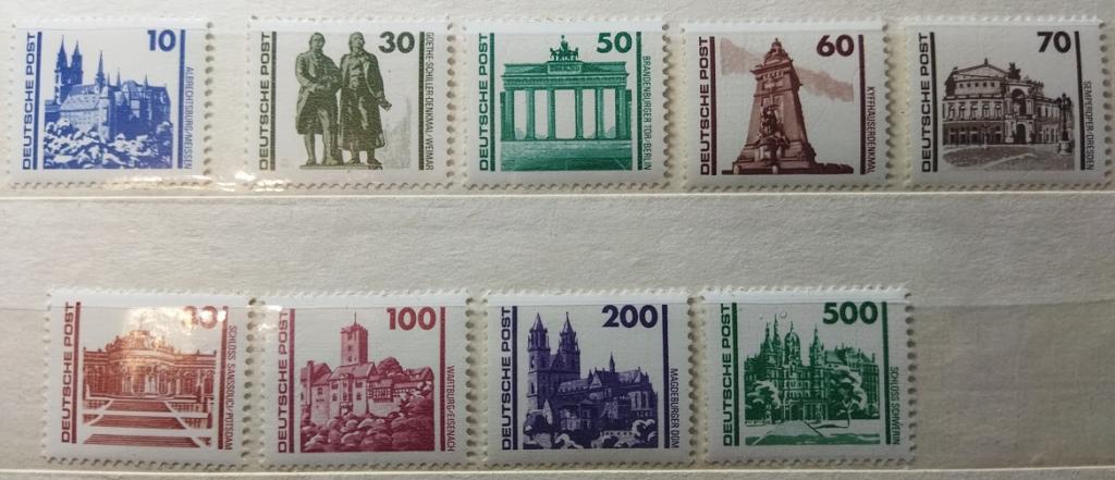 Марки ГДР Стандарт 1990 год