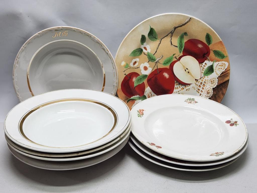 Тарелки  9 шт суповые обеденные столовые разные 24, 27 см