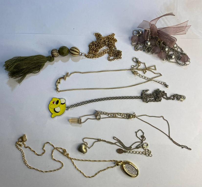 Набор 7 предметов, подвеска с цепочкой бижутерия