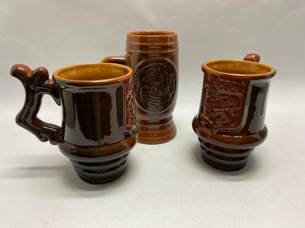 Кружка керамика, 3 шт, Псков 2 шт и Петр 1